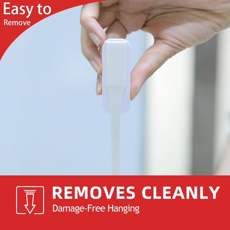 Sinfuo Wall Hooks for Hanging 10 Large Hooks, Heavy Duty Wall Hooks with 10 Strips, Damage Free Adhesive Hooks for Key Holder, Coat, Door, Shower Hanging - Image 3